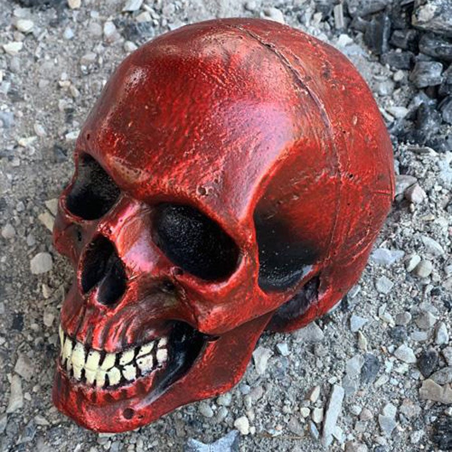 Calavera mediana color rojo