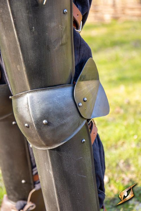 Protectores piernas de Soldado, acabado negro