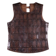 Brigantina medieval corta, en cuero