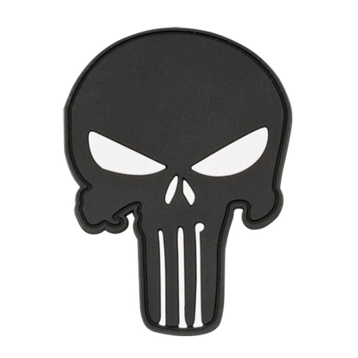 Parche Calavera Negra con velcro (6,6x9 cm.)