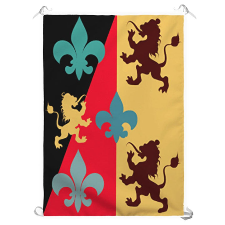 Estandarte Medieval León-Flor de Lis (70x100 cms.)