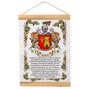 Banderín con marco de madera Personalizado con tu Apellido (30x45 cm.)