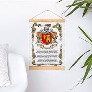 Banderín con marco de madera Personalizado con tu Apellido (30x45 cm.)
