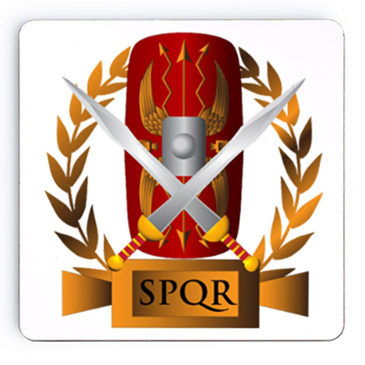 Posavasos Legiones romanas SPQR en madera, 9 cm.