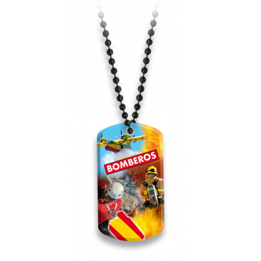 Placa con cadena de bolas Bomberos España