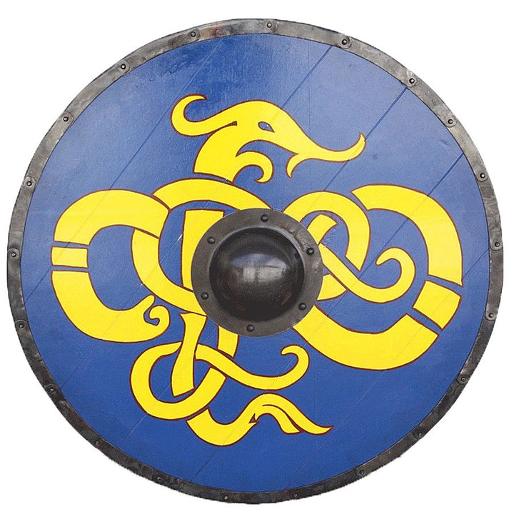 Escudo Vikingo Tribal Azul de Windlass madera y acero