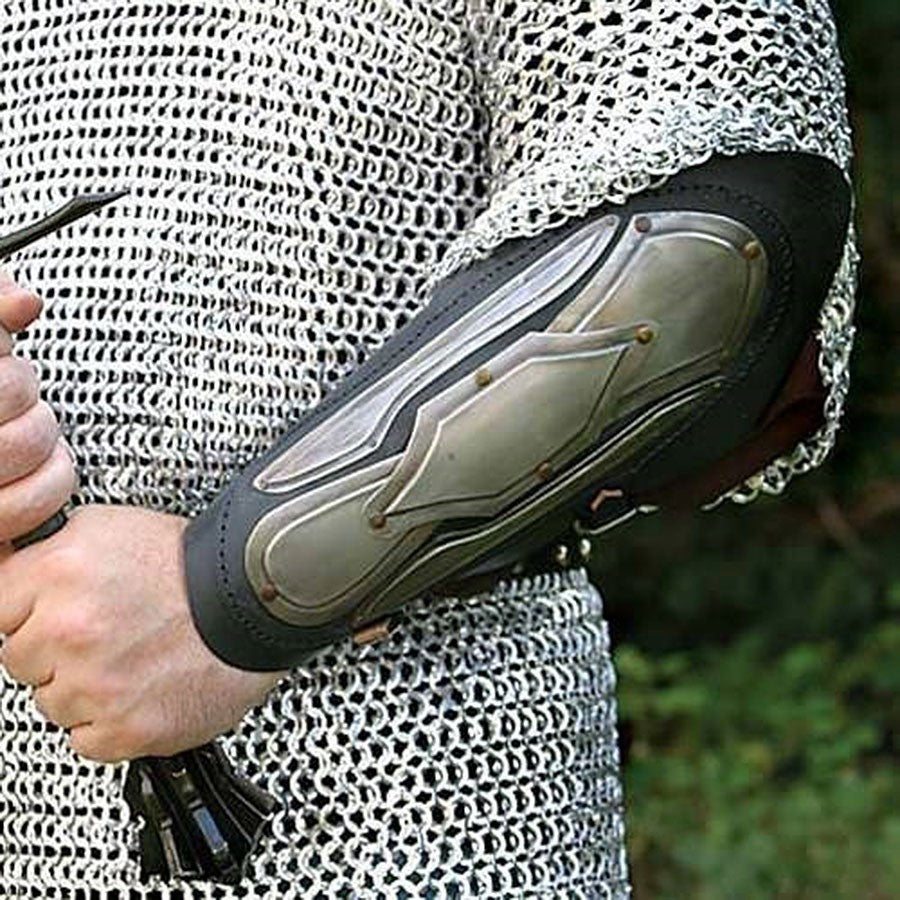 Brazaletes de Elfo, cuero y acero
