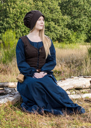 Corpiño medieval modelo Tilda, marrón