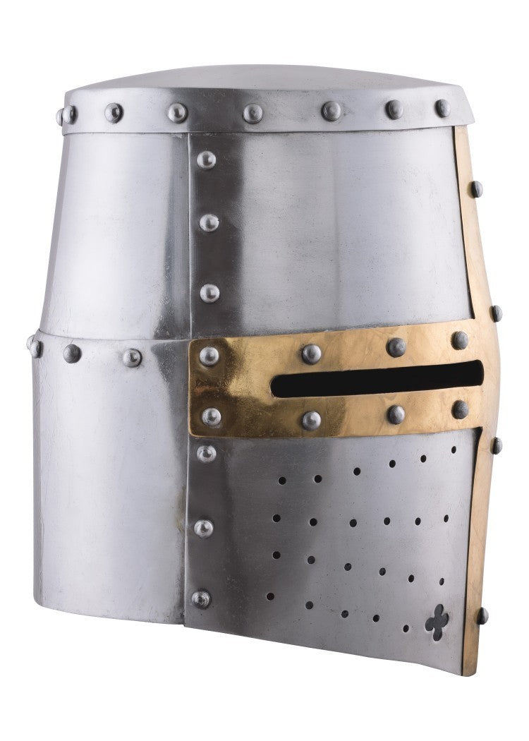 Gran Yelmo Medieval, siglo XIV, remachado