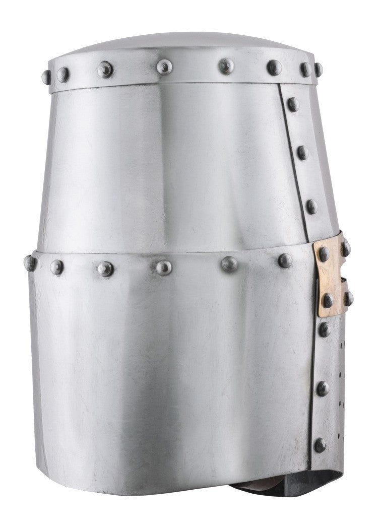 Gran Yelmo Medieval, siglo XIV, remachado