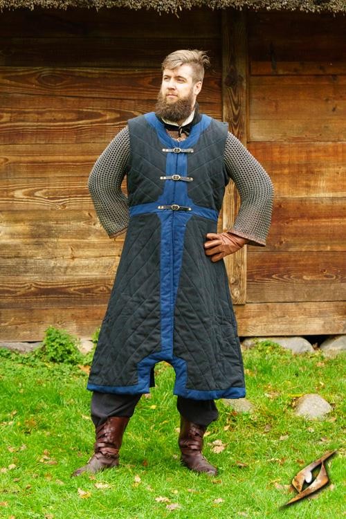 Gambesón acolchado Dastán en azul-negro