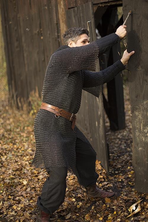 Cota de malla vikinga de Ragnar, acabado Epic Dark