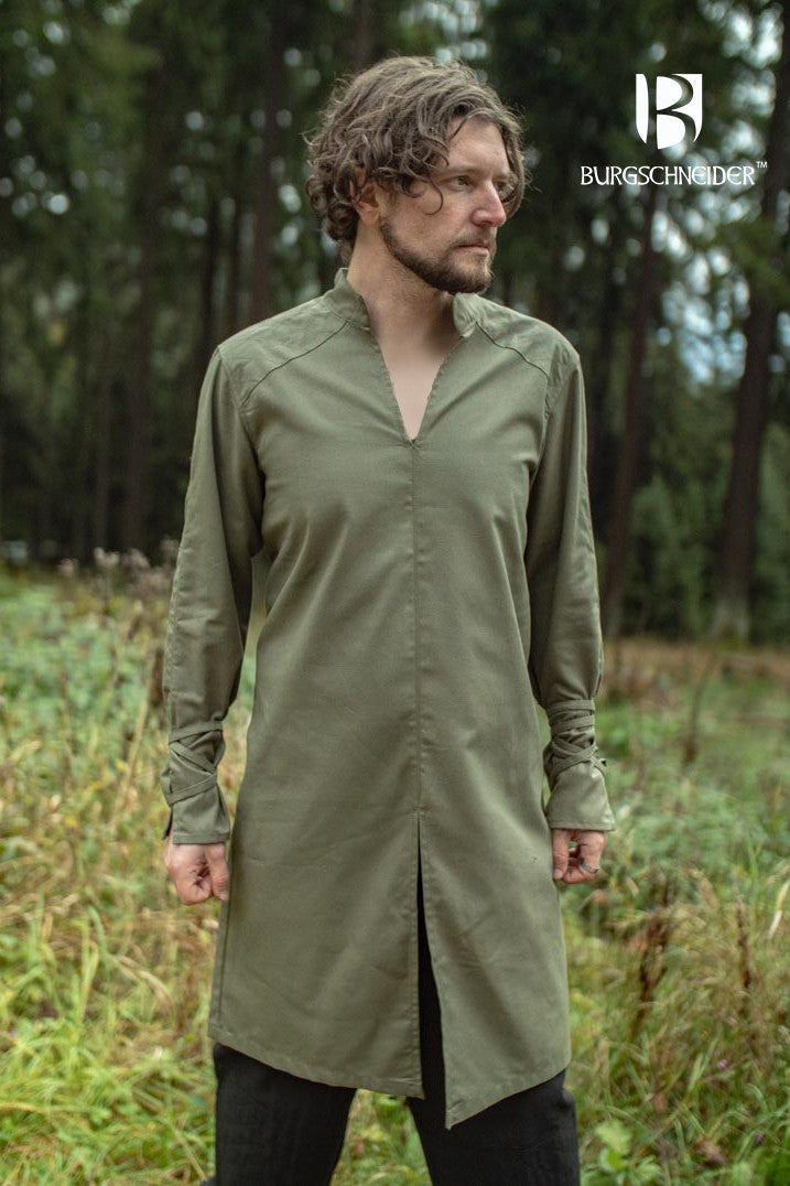 Túnica medieval de hombre Thereon, color verde