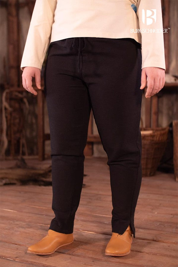 Pantalones medievales de mujer Andoya, color negro