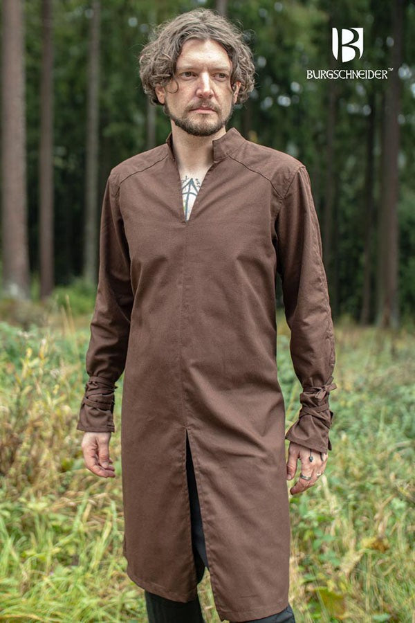 Túnica medieval de hombre Thereon, color marrón