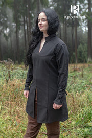 Túnica medieval de mujer Theresa, color negro