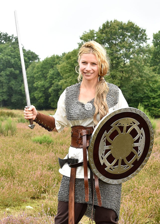 Escudo vikingo madera y acero