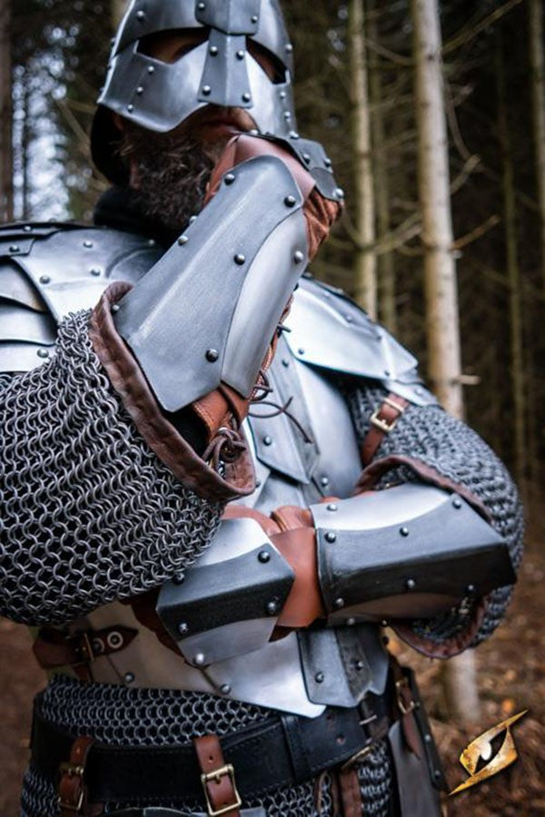 Brazaletes medievales modelo Dreki, Pulido-Epic Dark