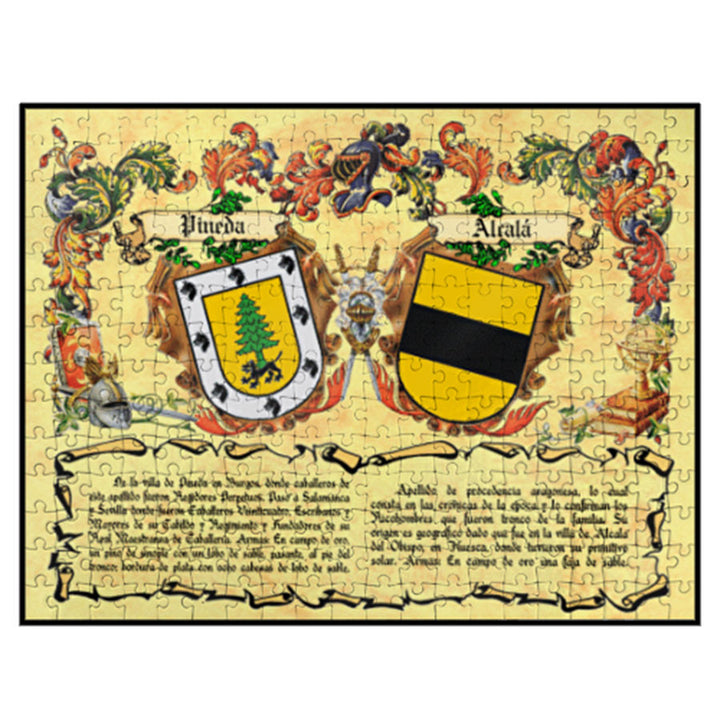 Puzzle enmarcado Escudos Heráldicos 2 Apellidos