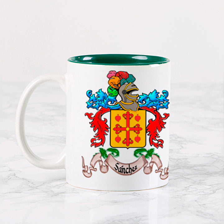 Taza personalizada con el Escudo Heráldico de 1 Apellido