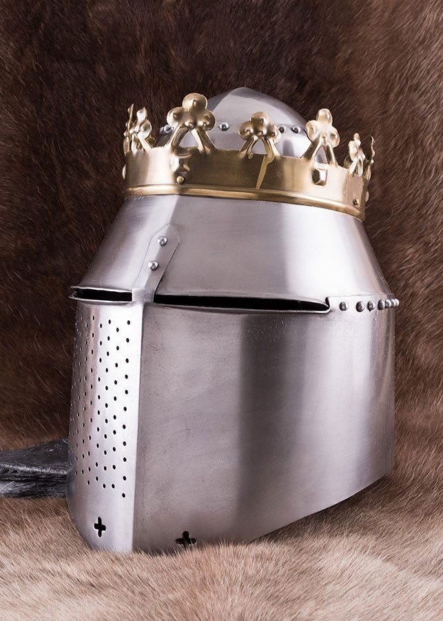 Gran Yelmo de batalla con corona del Rey