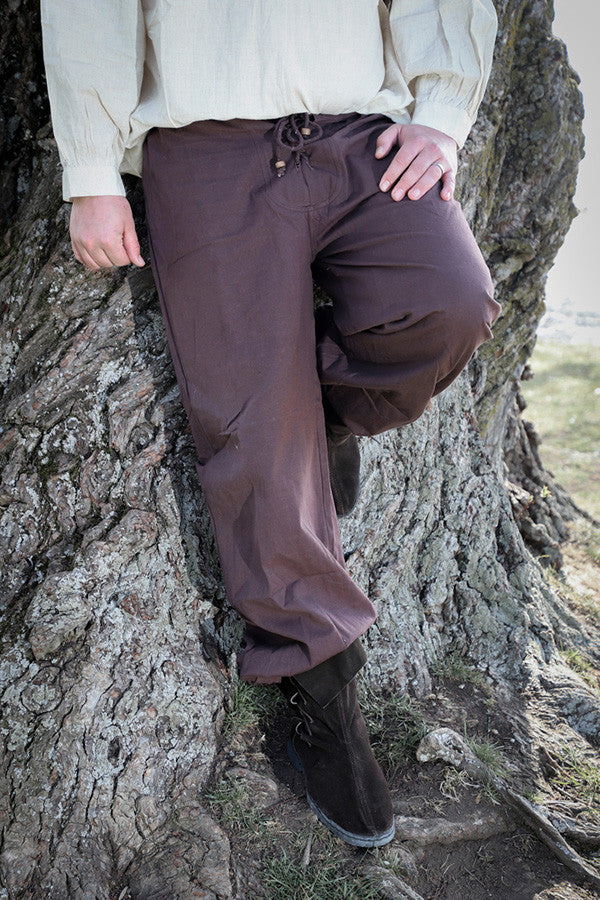 Pantalón medieval Gerold, color marrón