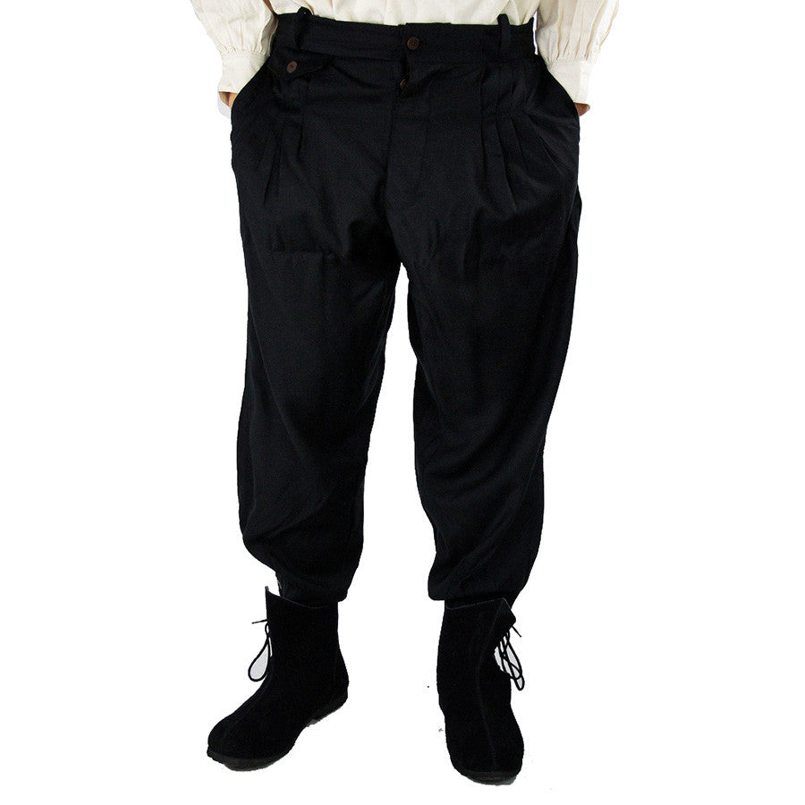 Pantalones pirata anchos modelo Eckart, color negro