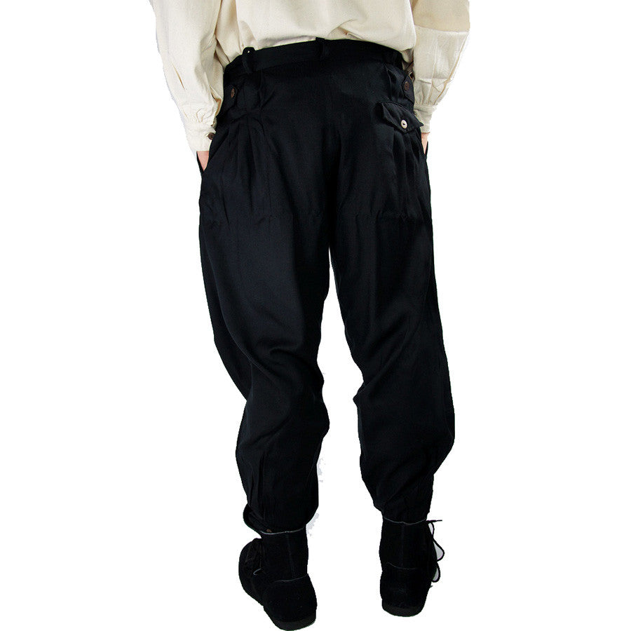 Pantalones pirata anchos modelo Eckart, color negro