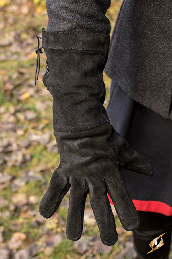 Guantes medievales negros