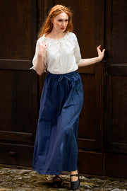 Falda medieval modelo Diana, azul