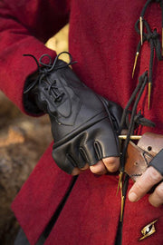 Guantes fantasía del Pícaro en cuero negro