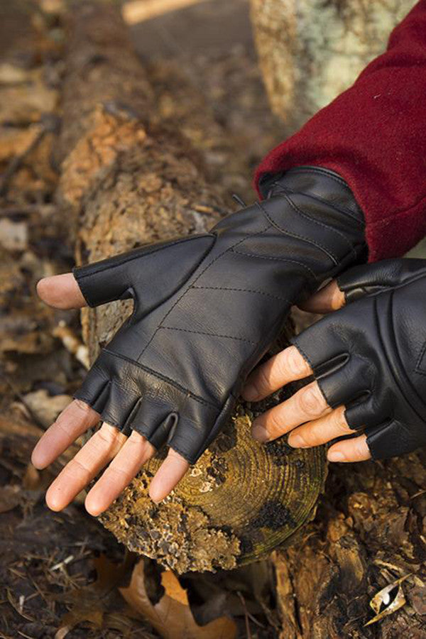 Guantes fantasía del Pícaro en cuero negro