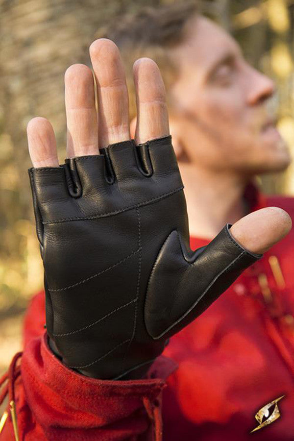 Guantes fantasía del Pícaro en cuero negro