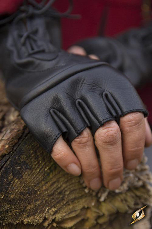 Guantes fantasía del Pícaro en cuero negro