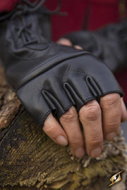 Guantes fantasía del Pícaro en cuero negro