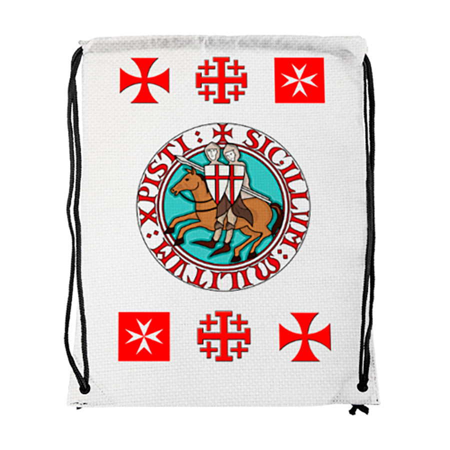 Mochila de cuerdas Cruces Caballeros Templarios (34x42 cms.)