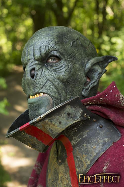 Máscara fantasía LARP Orco Feral verde