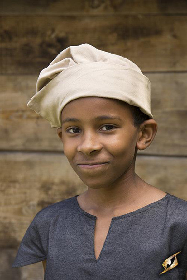 Gorro medieval de niños modelo Sammy, color beige