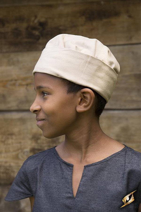 Gorro medieval de niños modelo Sammy, color beige