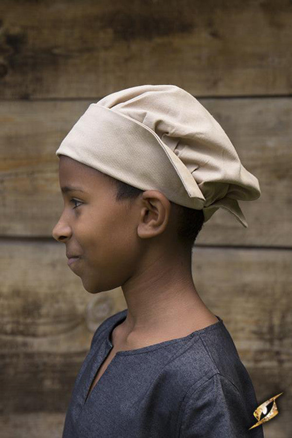 Gorro medieval de niños modelo Sammy, color beige