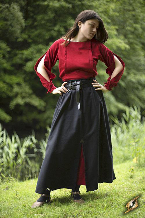 Falda medieval de Batalla, color negro