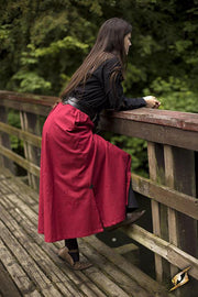 Falda medieval de Batalla, color rojo