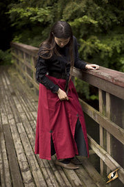 Falda medieval de Batalla, color rojo