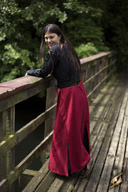Falda medieval de Batalla, color rojo