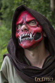 Máscara facial calavera sangrienta roja