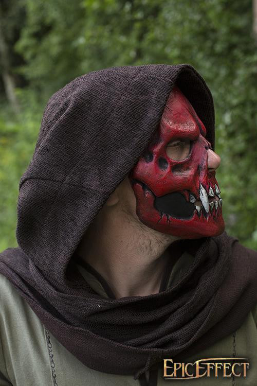 Máscara facial calavera sangrienta roja