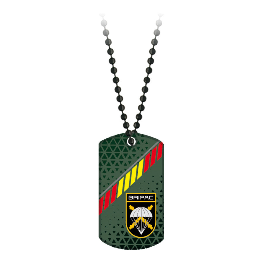 Chapa militar 3D Bripac, con cadena