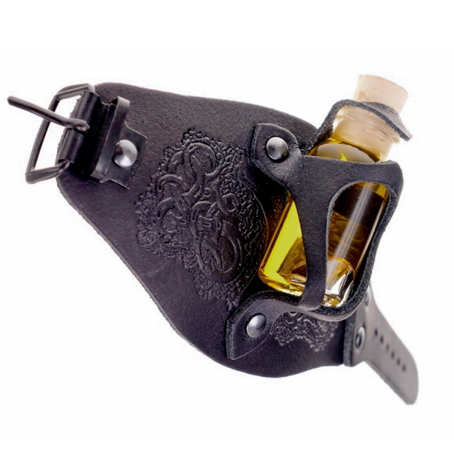 Pulsera en cuero repujado con botellín de poción mágica