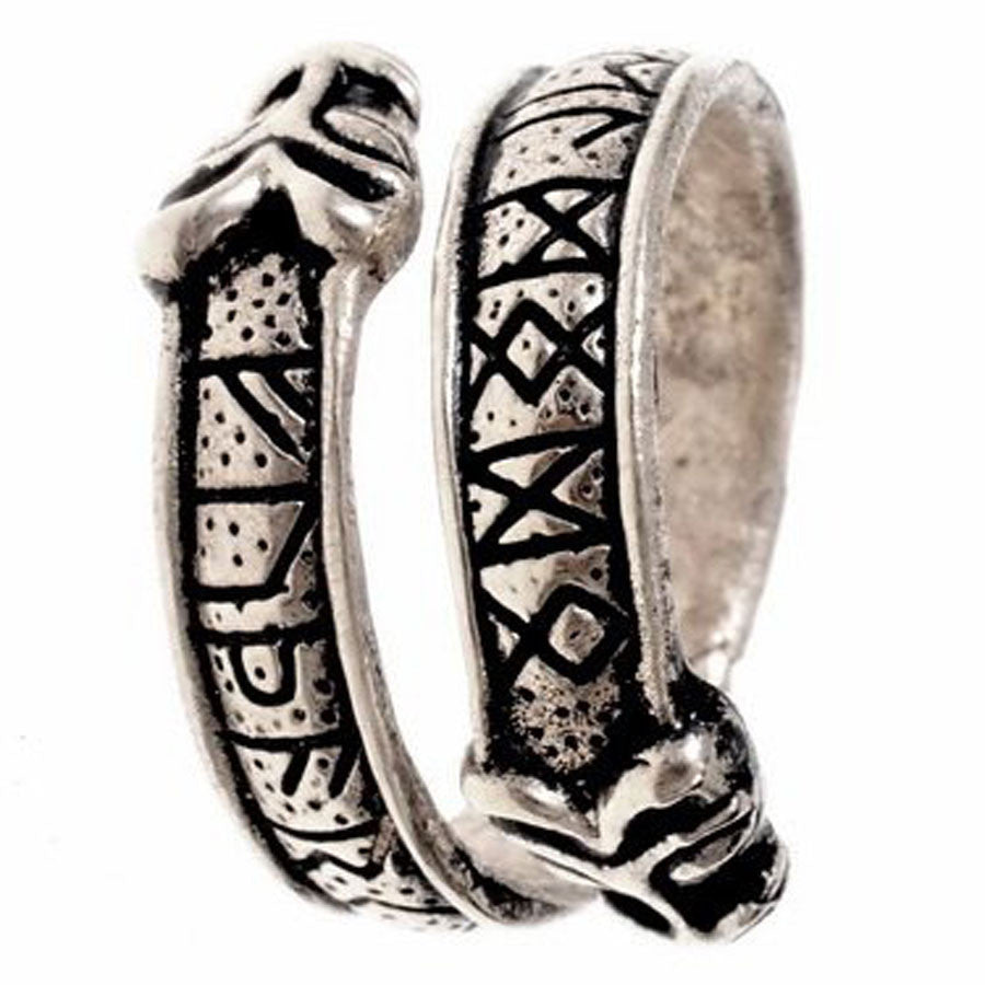 Anillo vikingo con letras rúnicas del Futhark