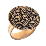 Anillo vikingo redondo Birka estilo Borre